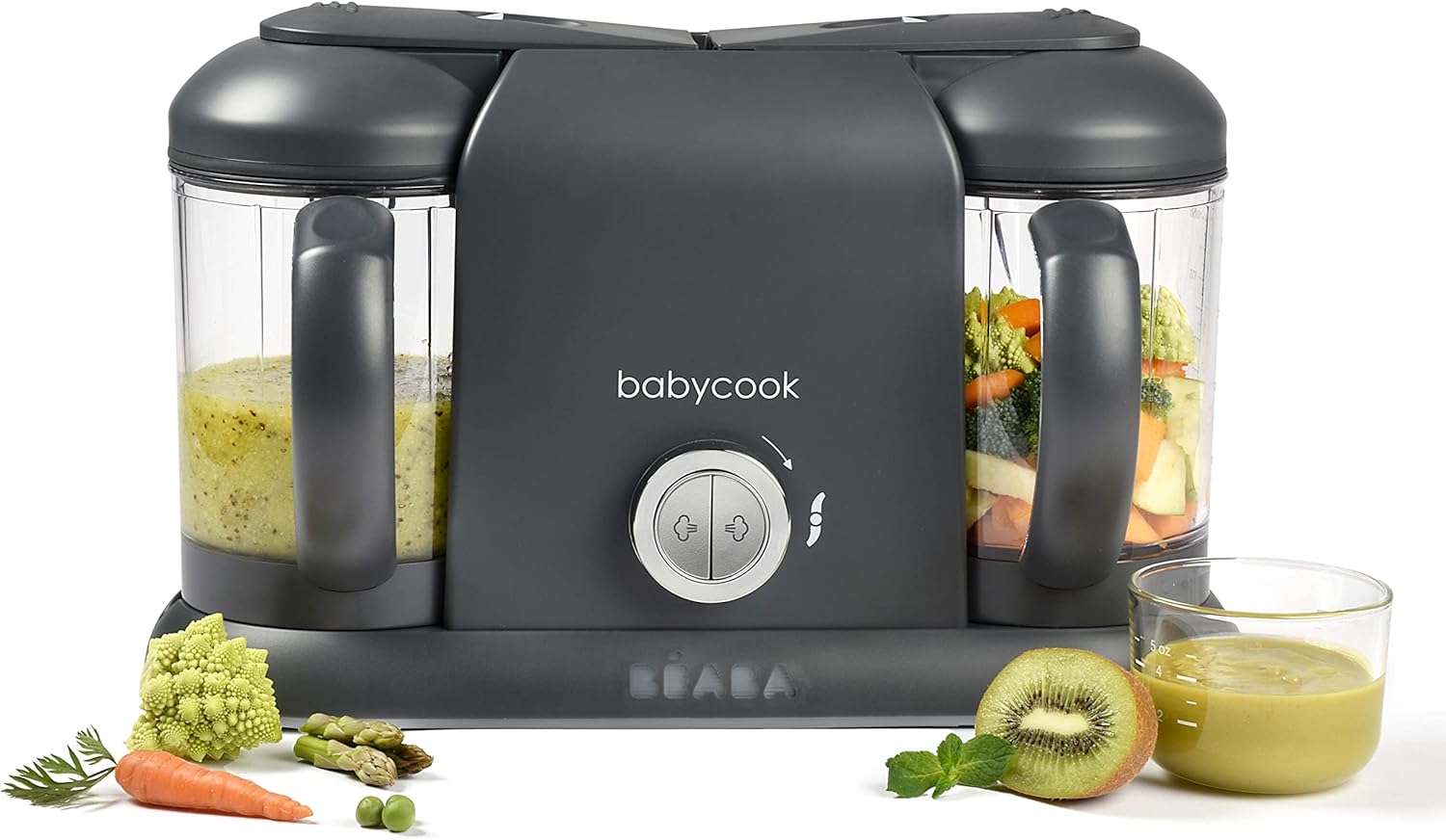 Cuiseur Vapeur Robot Babycook Béaba Original - Cuiseur-Vapeur 4 En 1, Mixeur, Décongélation - 800ml, Livre Recettes Inclus 800ml Capacité